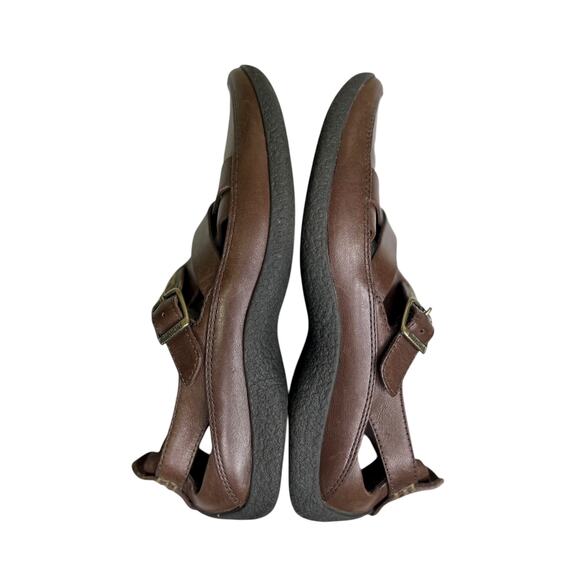 Timberland Smart Comfort System Brown Leather Flats MaryJane Shoes - Picture 4 of 9